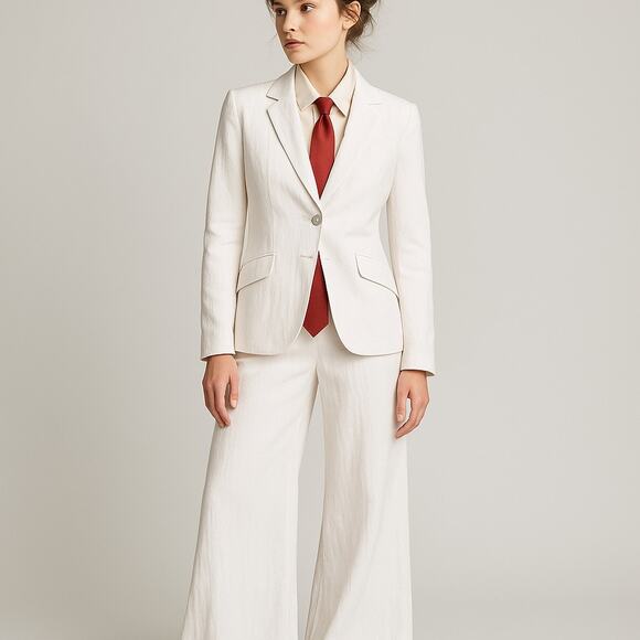 Lorena Antoniazzi Silk-Cotton Textured Blazer – IT 42 (US ~6) – Deadstock / NWT - Picture 2 of 8